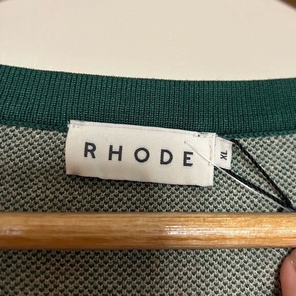 RHODE Avery Floral Button Front Knit Midi Sweater Dress Size XL - Picture 8 of 11